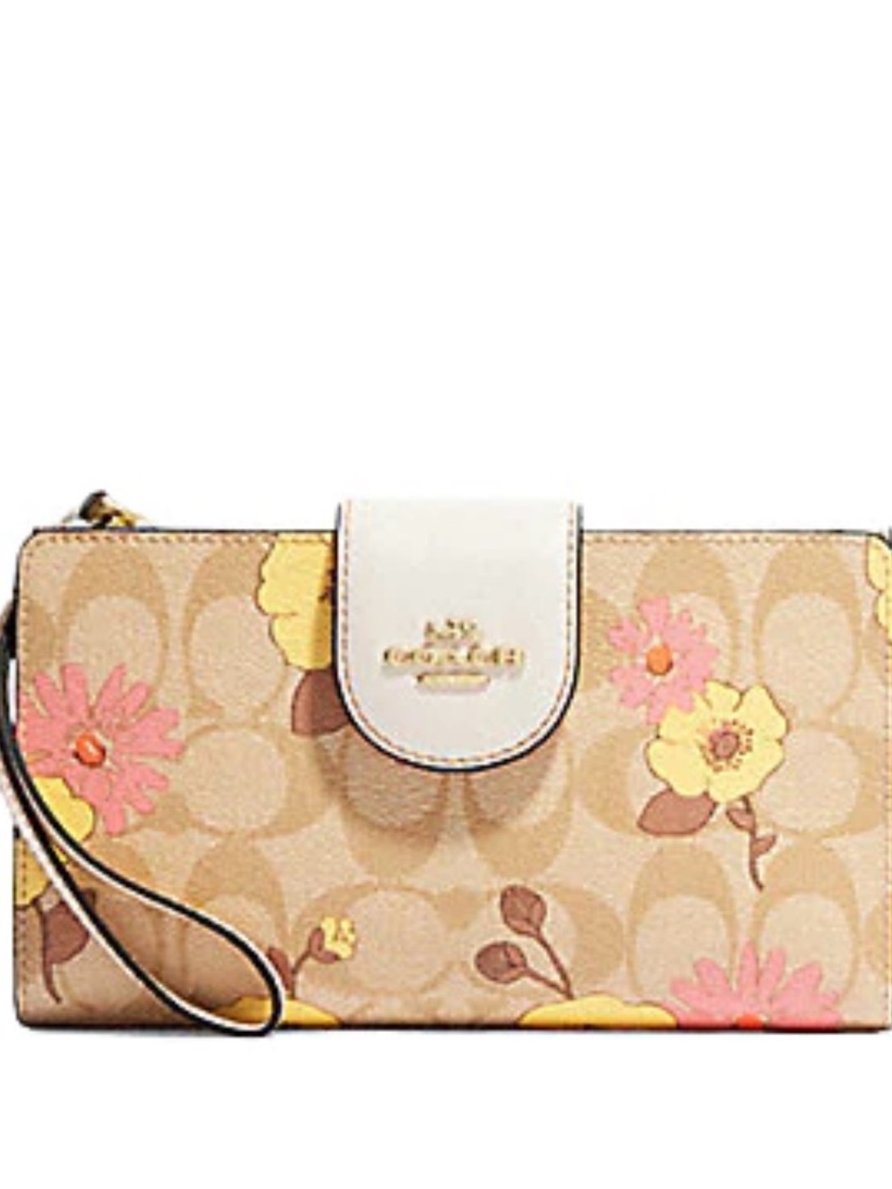Coach Tech Wallet in Signature Floral Canvas